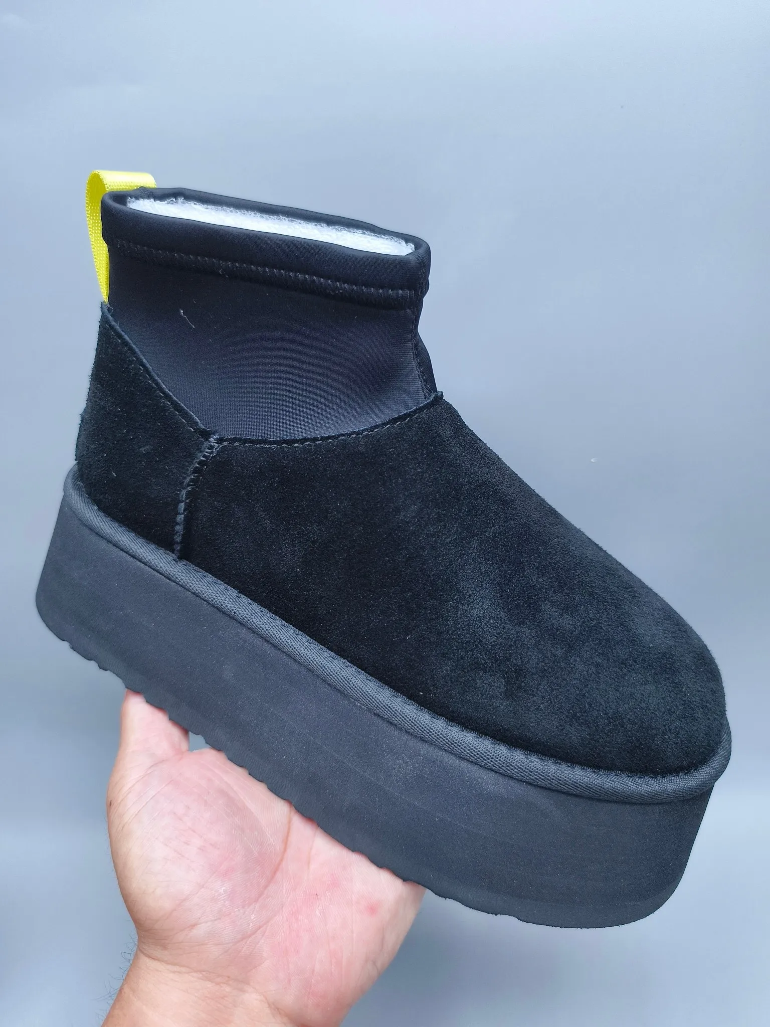 💰480 UGG sheepskin all-in-one snow boots 8170 Thick-soled elastic low-cut casual style Color: maroon black gray Size: 35-41